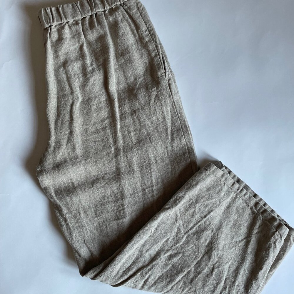 Eileen Fisher flax linen pant size M